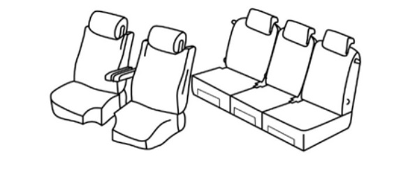 Housses de siège sur mesure pour Citroen C4 Picasso Monospace (2006-2013)  5-personnes - housse siege voiture - couverture siege - Auto-Dekor -  Premium - gris gris
