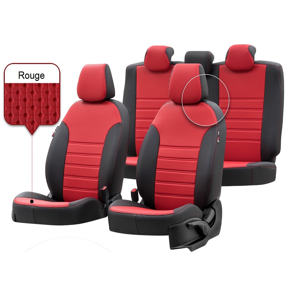 Housses de protection sièges voiture - Rouge et gris