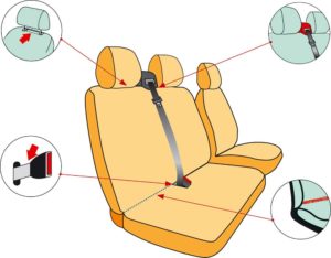 Housses sièges pour fourgon. Détails, TOP modèle 206