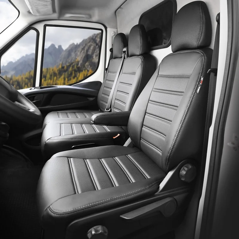  Housses de siège auto en tissu sur mesure (version 3 places)  compatibles avec Berlingo et Partner jusqu'en 2018