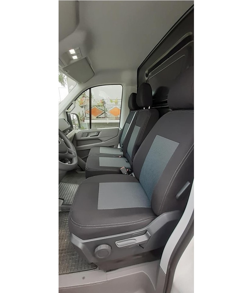 Housse de siège Auto / Utilitaire - Sur Mesure pour RENAULT Kangoo 3 RAB  (Dès 04/2021) - 1 siège conducteur + tablette et 1 siège passager rabattable